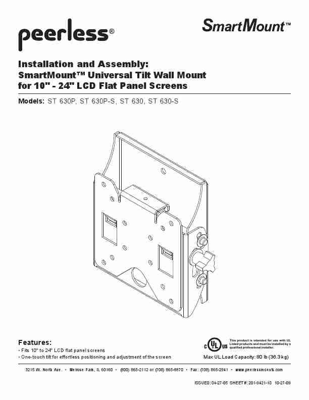 Peerless Industries Indoor Furnishings ST630-page_pdf